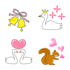 [EMOJI]Elegant swan & Flowers