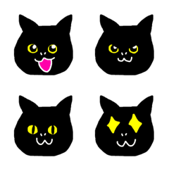 Various facial expressions of the cat