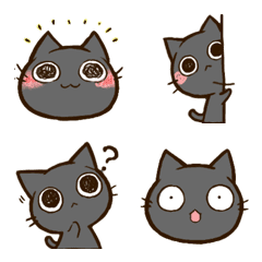 Ohagi Emoji-Black cat-