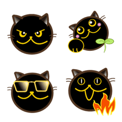 [ดาวเคราะห์ของแมวป่า] แมวดำ Emoji