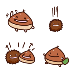 Chestnut squid emoji  (no letters)