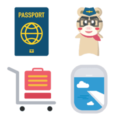 Travelers and Airport Staff Emojis