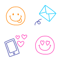 colorful simple cute emoji