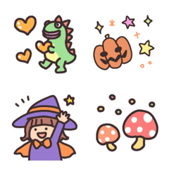Autumn Halloween Daily life cute Emoji