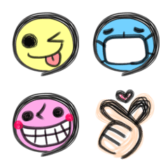 Colorful Face emoji emoji