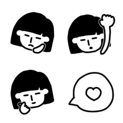 Simple handwriting Emoji Girl 3