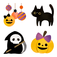 Halloween emoji of cute pumpkins