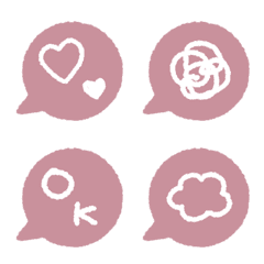 Simple pink speech bubble emoji