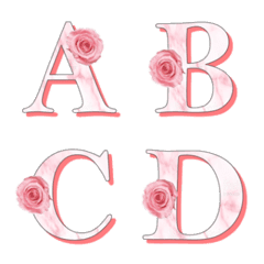 pink rose & marble emoji