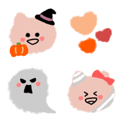 ぽわんとしてるネコ絵文字ハロウィーン