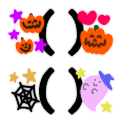 Neon halloween frames