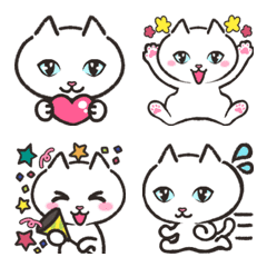 Emoji of cat(4)white