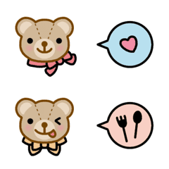 Fluffy teddy bear emoji