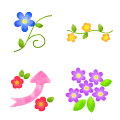 [EMOJI] Cute flowers drawn with crayons