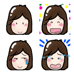 Girl emoji (ver. side parted hairstyle)