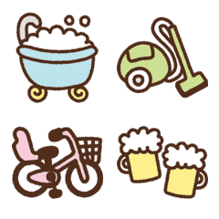 Useful housework and daily moving emoji