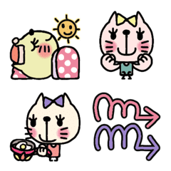 Moving ribbon cat Emoji.