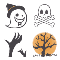 Moving Happy Halloween Emoji Animation