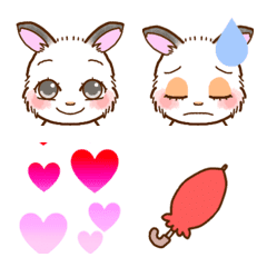Move! Cute rabbit emoji