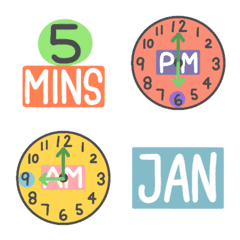 Time and Month Emojis