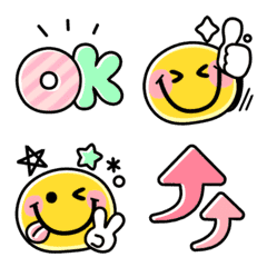 emoji sorridente em movimento
