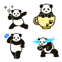 Intensely moving panda : Emoji