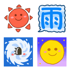 It moves cutely! Weather emoji