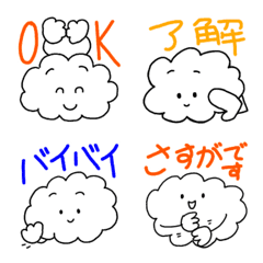 Easy to use cloud Moku chan emoji