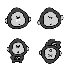 Surreal mini gorilla moving Emoji