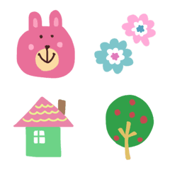 Scandinavian, cute, emoji, animals