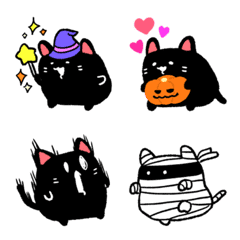Halloween black cat emoji