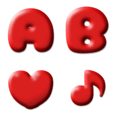 Decoration Emoji of simple letters 8