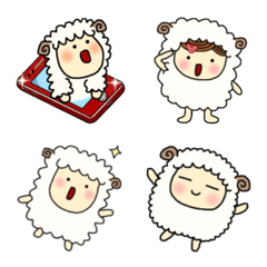 Pleasant sheep. Emoji.