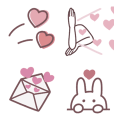 Lots of heart animation emoji