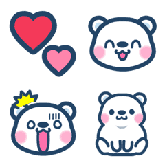 simple polar bear  animation emoji