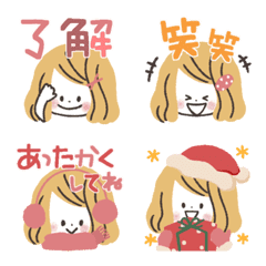 Oshakawa Girl  Winter Emoji