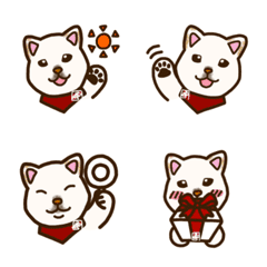 White Shibainu chibi style Emoji