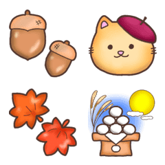猫的chimaki表情文字(秋天)