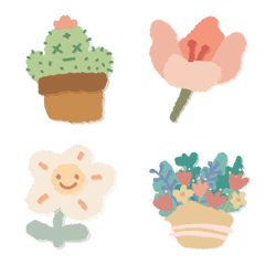 Happy fluffy flower garden