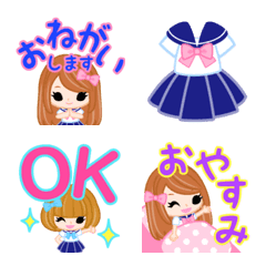 Schoolgirl emoji[jp]