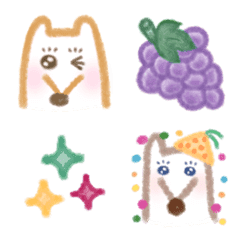 Kitsune in autumn ! Emojis for fox lover