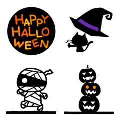 Animation halloween! simple emoji.