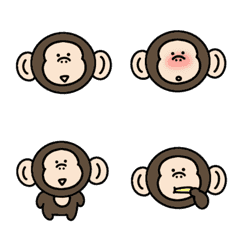 【動く絵文字】シュールなミニ猿