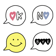 Cloudy colored speech bubble Emoji.
