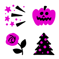 Pink,black halloween,christmas