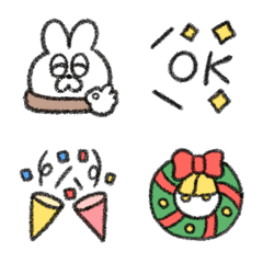 yuruyuru animal emoji winter rabbit