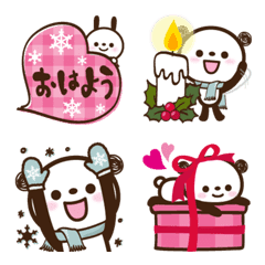 Rabbit & Panda Emoji25. Winter1.