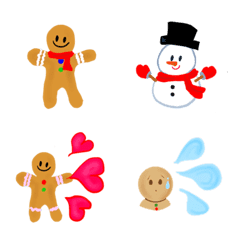 A gingerbread man in winter