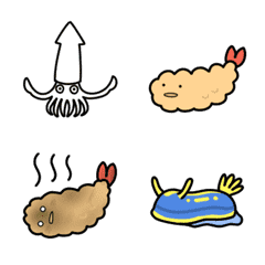 Fried Shrimp and Sea animals Emoji