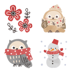 Moving Scandinavian  Owl Emoji